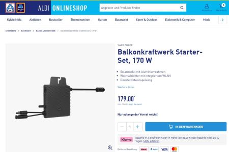 Schrott oder Schnäppchen? Stecker-Solaranlage von Yard Force für 179 Euro