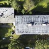 Gebäude für innovatives Mieterstromprojekt von oben während Bauphase