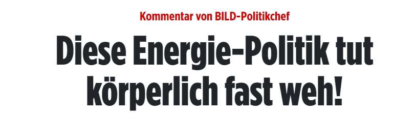 Bilds Energie-Politik Kommentar