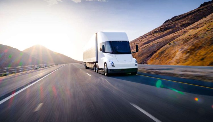 E-LKW Studie Symbol Tesla Semi