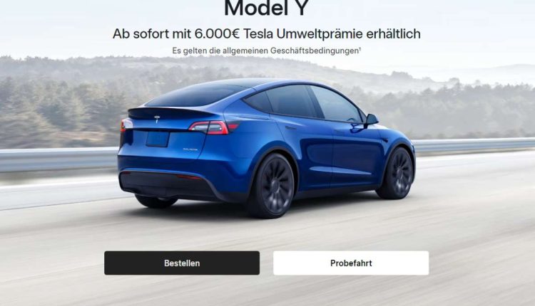 Tesla Model Y Preissenkung