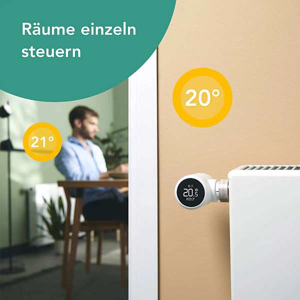 Räume einzeln steuern mit dem tado smartes Heizkörper Thermostat